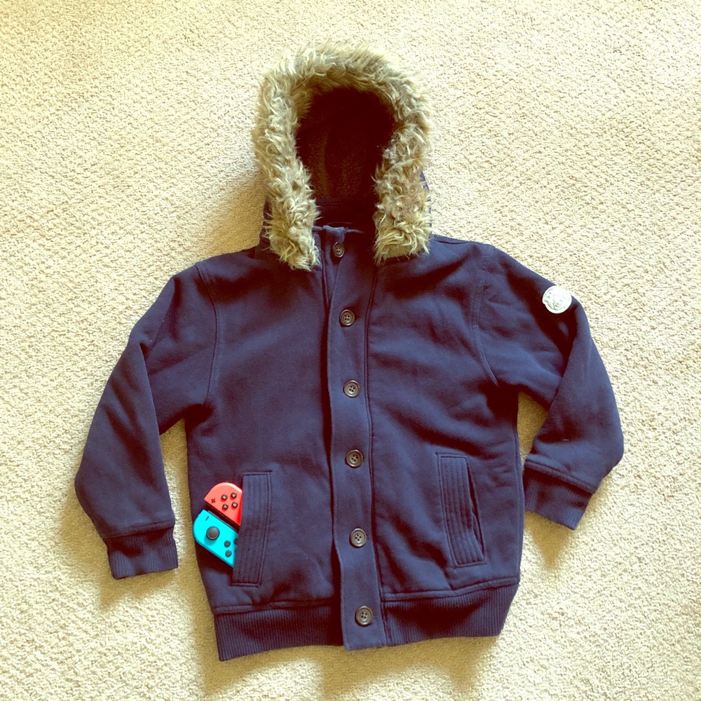 *GIFTED* Gap Sherpa-Lined 🐑 Cardigan Hoodie - Picture 1 of 5